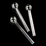 420º Below | Clear Thick Glass Straight Oil Burner Hand Pipe Long (1pc) - Made in USA | Elevate Your Oil Burning Game