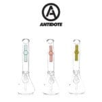 Antidote Glass | 17" Bent Neck Beaker Water Pipe - Comfort Meets Innovation | The Ultimate Smoking Experience