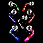420º Below | Colorful Glass Oil Burner Attachment 14mm Male (1 pc) - Made In USA | Splash of Color for Your Sessions!