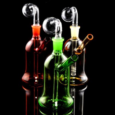 Colorful Glass Bell Oil Burner Rig