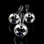 420º Below | Clear Thick Glass Blue Dot Straight Oil Burner Pipe | Chic and Portable Oil Burning Masterpiece