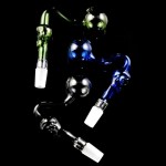 420º Below | Colored Glass Skull Oil Burner Attachment 14.5mm Male | A Spooky Twist for Your Smoke Sesh