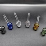 420º Below | Thick Glass Skull Oil Burner Hand Pipe (1pc) | Skull-tastic Pyrex Glass Pipe for Epic Sessions