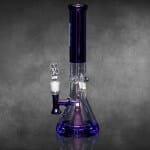 ROOR Tech | Mini 14" Fixed Stem Beaker 45mm x 5mm - Blue & Clear | Elevate Your Collection with German Precision and Style