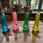 420º Below | Colored Thick Glass Oil Burner Penis Pipe Rig