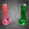 Colored Glass Oil Burner Penis Pipe Rig - 04