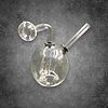 Small Round Base Clear Glass Oil Burner Rig - 02