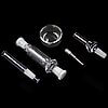 10mm Nectar Collector Kit w/ Titanium Tip, Quartz Tip, Clip & Glass Tray - Itemized Pieces