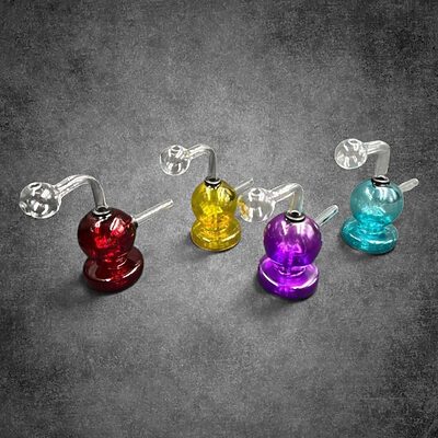 Colored Round Base Glass Oil Rig - 01