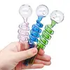 Colored Twisted Glass Oil Burner Pipe - 02