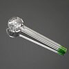 4" Oil Burner Hand Pipe w/ Color Accents - 04