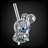 Thick Clear Glass Owl Oil Burner Rig - 03