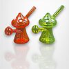 Vibrant Glass Mushroom Oil Burner Bubbler - 04