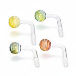 14mm Thick Fumed Glass Oil Burner Attachment - Color Swirl