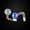 14mm Thick Fumed Glass Oil Burner Attachment - Color Swirl - 04
