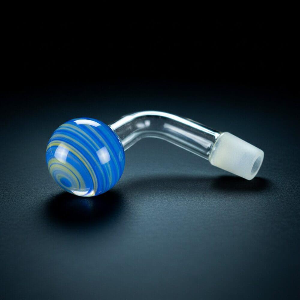 18mm Thick Fumed Glass Oil Burner Attachment - Color Swirl - 02