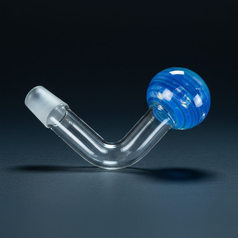 18mm Thick Fumed Glass Oil Burner Attachment - Color Swirl - 03