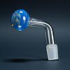 18mm Thick Fumed Glass Oil Burner Attachment - Color Swirl - 05