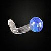 18mm Thick Fumed Glass Oil Burner Attachment - Color Swirl - 06