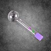 4" Glass Oil Burner Pipe With Colored Beads - 03