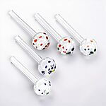 4" Polka Dot Heavy Glass Oil Burner Pipe