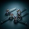 4" Polka Dot Heavy Glass Oil Burner Pipe - 02