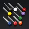 4" Spiral Color Heavy Glass Oil Burner Pipe - 01