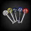 4" Spiral Color Heavy Glass Oil Burner Pipe - 02