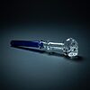 6" Colorful Thick Glass Skull Oil Burner Pipe - 02