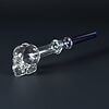 6" Colorful Thick Glass Skull Oil Burner Pipe - 03