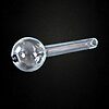 Black Dot Thick Glass Oil Burner Pipe - 01