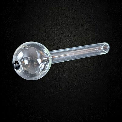 Black Dot Thick Glass Oil Burner Pipe - 01