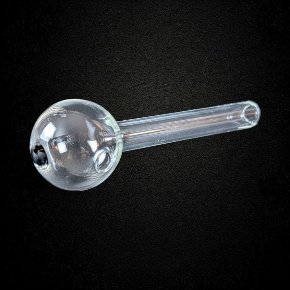 Black Dot Thick Glass Oil Burner Pipe - 01