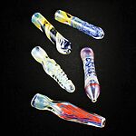 Multicolor Fumed Glass Chillum | 420º Below