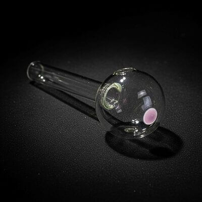 Pink Dot Thick Glass Oil Burner Pipe - 01