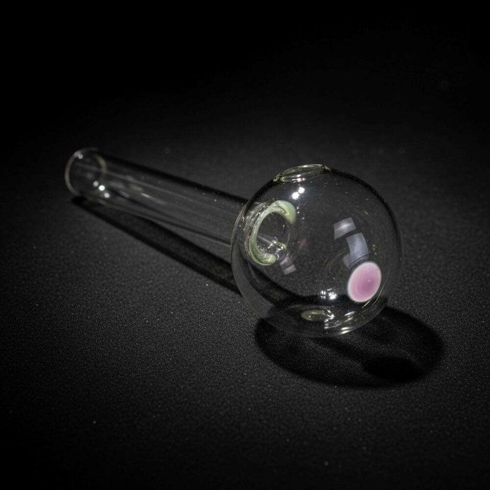 Pink Dot Thick Glass Oil Burner Pipe - 01