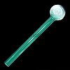 Thick Teal Colored Glass Straight Oil Burner Hand Pipe Long - Made in USA - 03