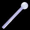 Thick Purple Colored Glass Straight Oil Burner Hand Pipe Long - Made in USA - 05