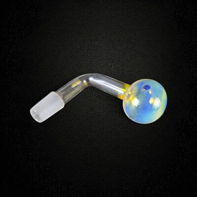 Thick Fumed Glass OIl Burner Attachment - 14mm Male - 01