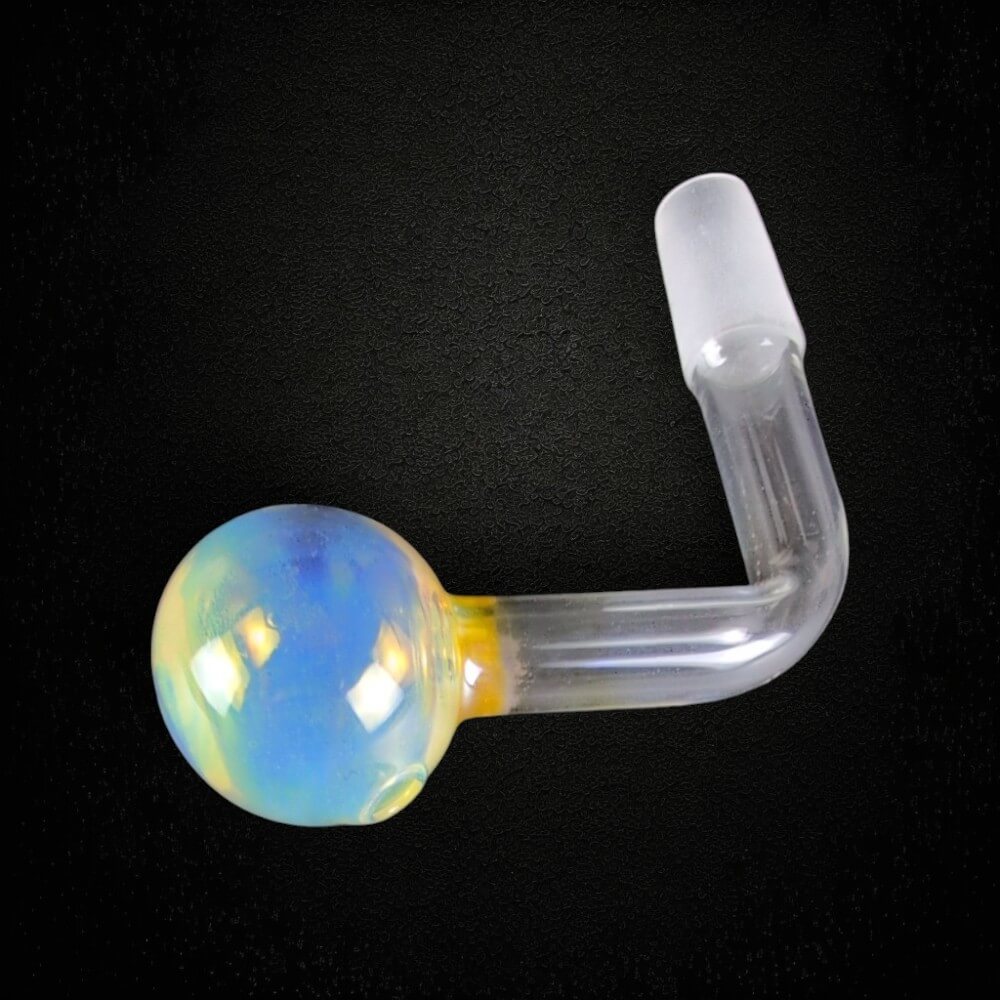 Thick Fumed Glass OIl Burner Attachment - 14mm Male - 04