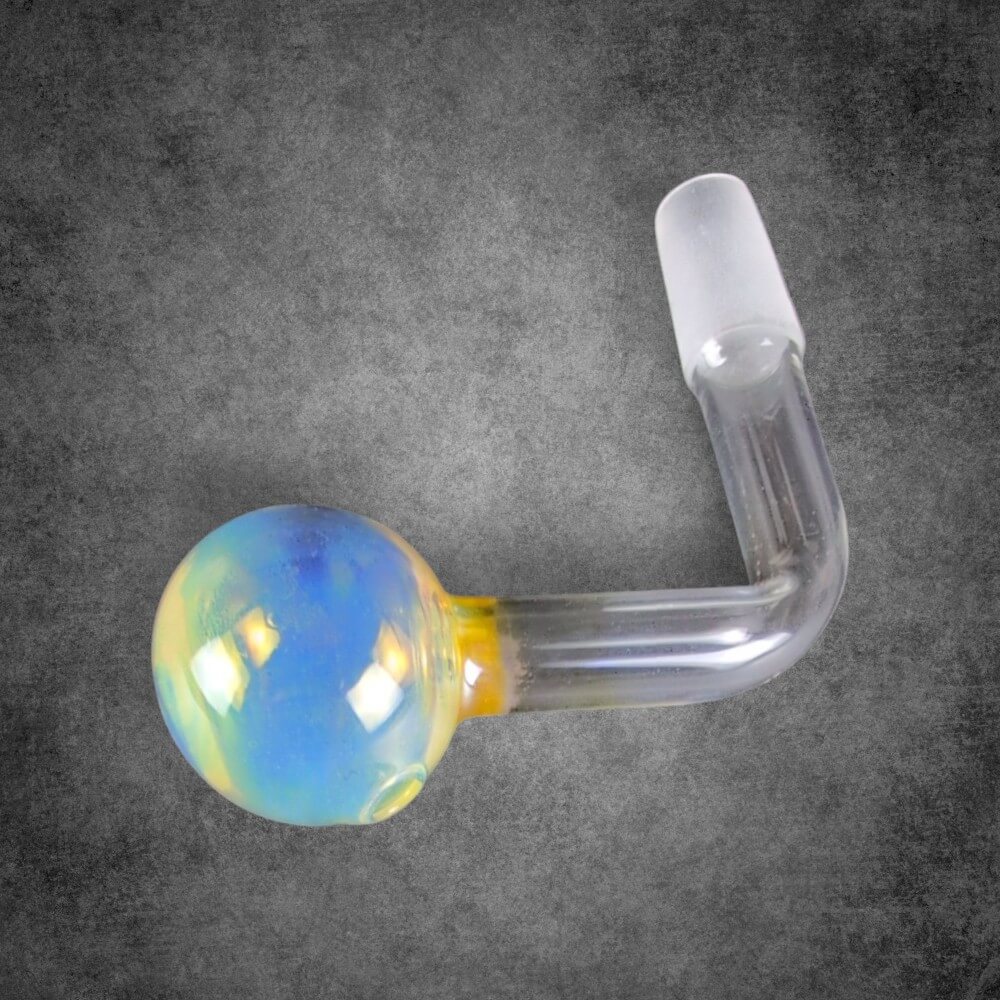 Thick Fumed Glass OIl Burner Attachment - 14mm Male - 05