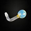 Thick Fumed Glass OIl Burner Attachment - 14mm Male - 06