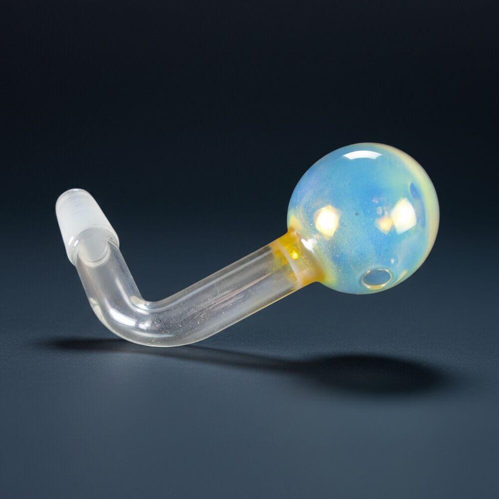 Thick Fumed Glass OIl Burner Attachment - 14mm Male - 07