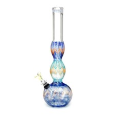 USA Glass 11" Mixed Color Double Bulge Water Pipe